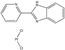 dichloro((1H-benzimidazol-2-yl)pyridine)platinum(II) 结构式