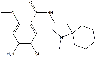 4-amino-5-chloro-N-(2-(1-dimethylamino-1-cyclohexyl)ethyl)-2-methoxybenzamide 结构式