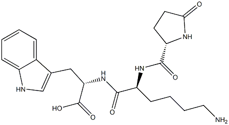 pyroglutamyl-lysyl-tryptophan 结构式