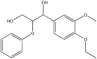 1-(4-ethoxy-3-methoxyphenyl)-2-phenoxypropane-1,3-diol 结构式