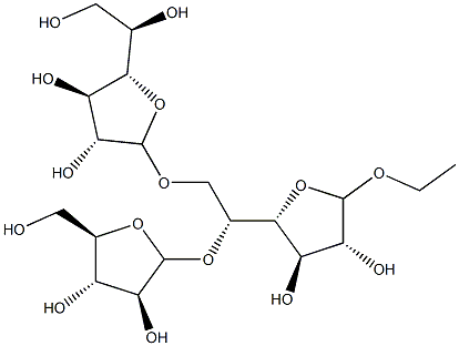 ethyl-5-O-(arabinofuranosyl)-6-O-(galactofuranosyl)-galactofuranoside 结构式