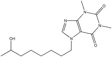 1,3-dimethyl-7-(7-hydroxyoctyl)xanthine 结构式