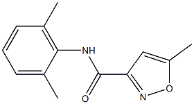 N-(2,6-dimethylphenyl)-5-methyl-3-isoxazolecarboxamide 结构式