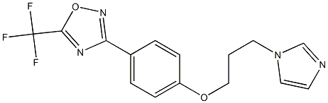 3-(4-(3-(1H-imidazol-1-yl)propoxy)phenyl)-5-trifluoromethyl-1,2,4-oxadiazole 结构式