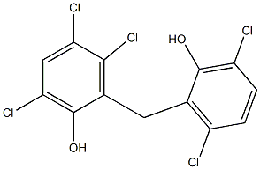 2,2'-DIHYDROXY-3,3',5,6,6'-PENTACHLORODIPHENYLMETHANE 结构式