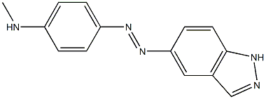 5-(PARA-METHYLAMINOPHENYLAZO)INDAZOLE 结构式