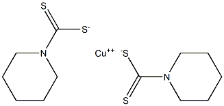 COPPER(II)PENTAMETHYLENEDITHIOCARBAMATE 结构式
