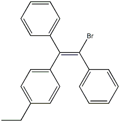 1-BROMO-2-(PARA-ETHYLPHENYL)-1,2-DIPHENYLETHYLENE 结构式