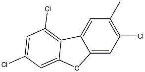 8-METHYL-1,3,7-TRICHLORODIBENZOFURAN 结构式