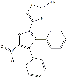 2-AMINO-4-(3,4-DIPHENYL-5-NITRO-2-FURYL)THIAZOLE 结构式