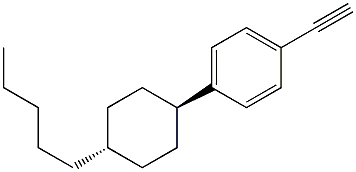 4-(trans-4-n-Pentylcyclohexyl)phenylacetylene 结构式