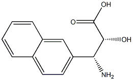 (2R,3R)-3-Amino-2-hydroxy-3-napthalen-2-yl-propanoic acid 结构式