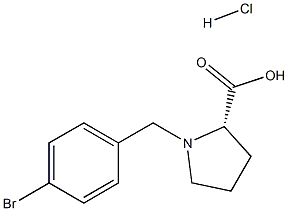 (S)-alpha-(4-bromo-benzyl)-proline hydrochloride 结构式