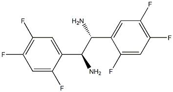 MESO-1,2-BIS(2,4,5-TRIFLUOROPHENYL)ETHANE-1,2-DIAMINE 结构式