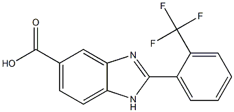 2-(2-Trifluoromethylphenyl)-1H-benzimidazole-5-carboxylic acid 结构式