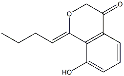 (1Z)-1-butylidene-8-hydroxy-isochroman-4-one 结构式