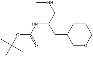 [1-Methylaminomethyl-2-(tetrahydro-pyran-3-yl)-ethyl]-carbamic acid tert-butyl ester 结构式