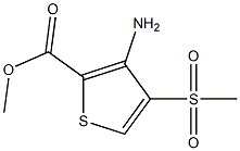 3-Amino-4-methanesulfonyl-thiophene-2-carboxylic acid methyl ester 结构式