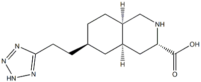 (3S,4aR,6R,8aR)-6-[2-(2H-tetrazol-5-yl)ethyl]-1,2,3,4,4a,5,6,7,8,8a-decahydroisoquinoline-3-carboxylic acid 结构式