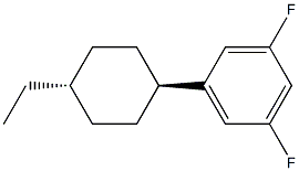 反式-4-乙基环己基-3,5-二氟苯 结构式