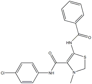 5-benzamido-N-(4-chlorophenyl)-3-methyl-thiazole-4-carboxamide 结构式