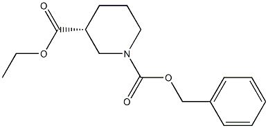 (R)-N-CBZ-3-哌啶甲酸乙酯 结构式