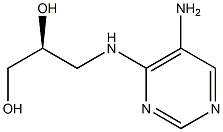 (2S)-3-[(5-aminopyrimidin-4-yl)amino]propane-1,2-diol 结构式