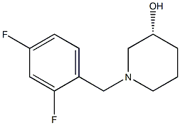 (3R)-1-(2,4-difluorobenzyl)piperidin-3-ol 结构式