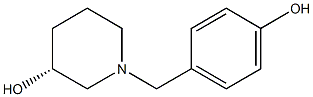 (3R)-1-(4-hydroxybenzyl)piperidin-3-ol 结构式