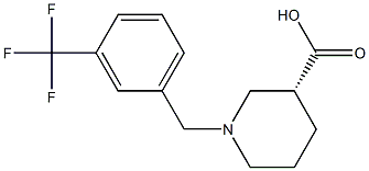 (3R)-1-[3-(trifluoromethyl)benzyl]piperidine-3-carboxylic acid 结构式