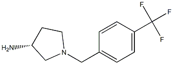(3R)-1-[4-(trifluoromethyl)benzyl]pyrrolidin-3-amine 结构式