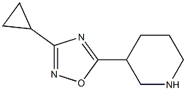 3-(3-cyclopropyl-1,2,4-oxadiazol-5-yl)piperidine 结构式