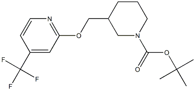 3-(4-Trifluoromethyl-pyridin-2-yloxymethyl)-piperidine-1-carboxylic acid tert-butyl ester 结构式