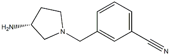 3-{[(3R)-3-aminopyrrolidin-1-yl]methyl}benzonitrile 结构式