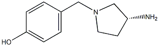 4-{[(3R)-3-aminopyrrolidin-1-yl]methyl}phenol 结构式
