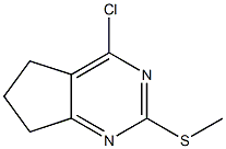 4-chloro-2-(methylsulfanyl)-6,7-dihydro-5H-cyclopenta[d]pyrimidine 结构式