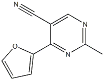 4-furan-2-yl-2-methylpyrimidine-5-carbonitrile 结构式