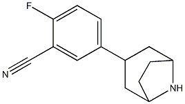 5-(8-azabicyclo[3.2.1]oct-3-yl)-2-fluorobenzonitrile 结构式