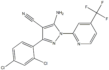 5-amino-3-(2,4-dichlorophenyl)-1-[4-(trifluoromethyl)pyridin-2-yl]-1H-pyrazole-4-carbonitrile 结构式