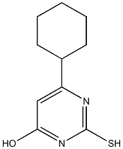 6-cyclohexyl-2-sulfanylpyrimidin-4-ol 结构式