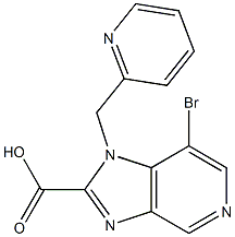 7-bromo-1-(pyridin-2-ylmethyl)-1H-imidazo[4,5-c]pyridine-2-carboxylic acid 结构式