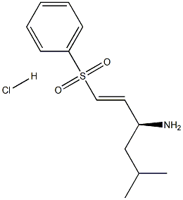 Phenyl (E)-(3S)-3-amino-5-methylhex-1-enyl sulfone hydrochloride 结构式