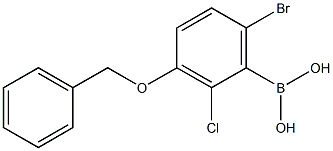 3-苄氧基-6-溴-2-氯苯硼酸 结构式