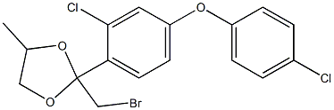 2-(BROMOMETHYL)-2-[2-CHLORO-4-(4-CHLOROPHENOXY)PHENYL]-4-METHYL-1,3-DIOXOLANE [FOR DIFENOCONAZOLE] 结构式