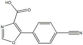 5-(4-CYANOPHENYL)-1,3-OXAZOLE-4-CARBOXYLIC ACID 结构式