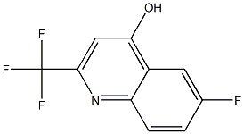 6-FLUORO-2-(TRIFLUOROMETHYL)QUINOLIN-4-OL 结构式