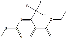 ETHYL 2-(METHYLTHIO)-4-(TRIFLUOROMETHYL)PYRIMIDINE-5-CARBOXYLATE 结构式