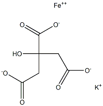 檸檬酸鐵(II)鉀 结构式