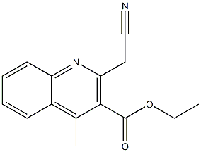 ETHYL 2-(CYANOMETHYL)-4-METHYLQUINOLINE-3-CARBOXYLATE 结构式