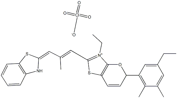 3,3''-DIETHYL-5-PHENYL-5'',6'',9-TRIMETHYLOXATHIACARBOCYANINE PERCHLORATE 结构式